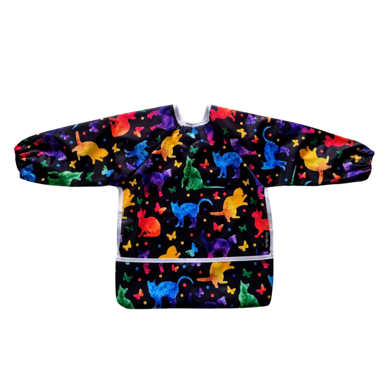 Sleeved Bibs - Colourful Cats