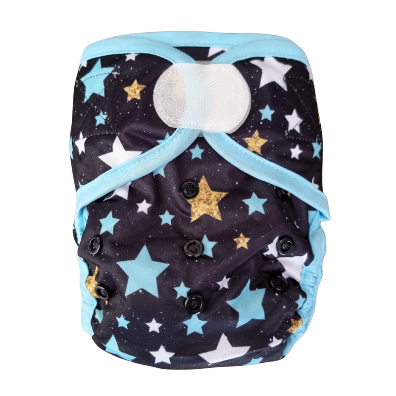 Basic Double Gusset Nappy Covers - Stars