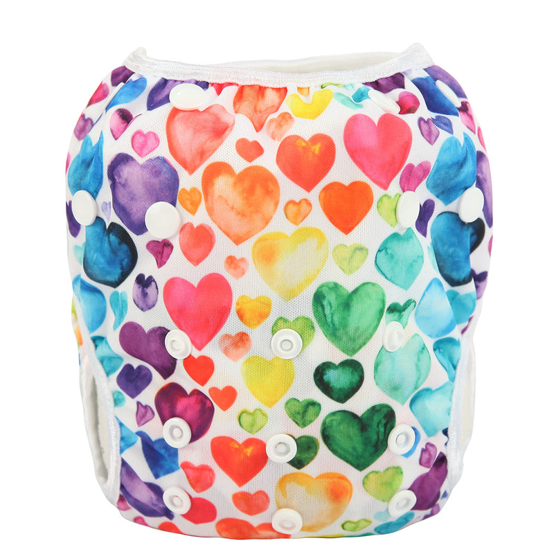 Swim Nappy - Rainbow Hearts