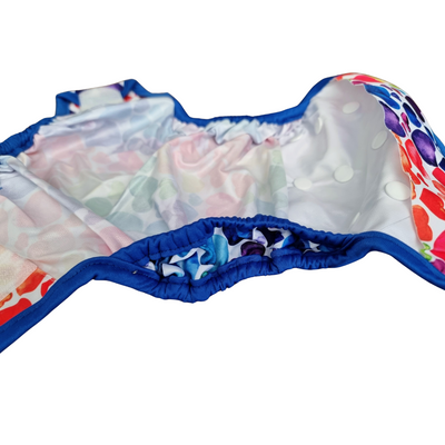 Basic Double Gusset Nappy Covers - Dino Bones