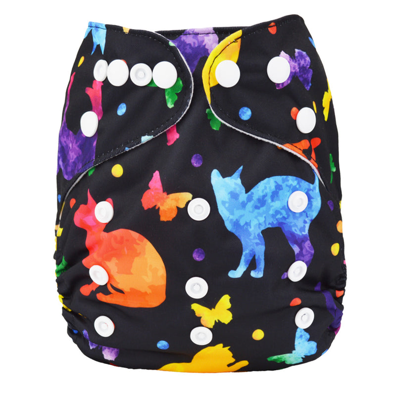 Basic Pocket Nappy - Colourful Cats