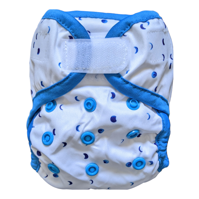Newborn Nappy Cover - Blue Moons