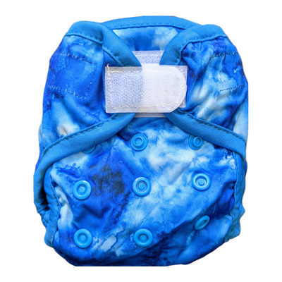 Newborn Nappy Cover - Blue Splash